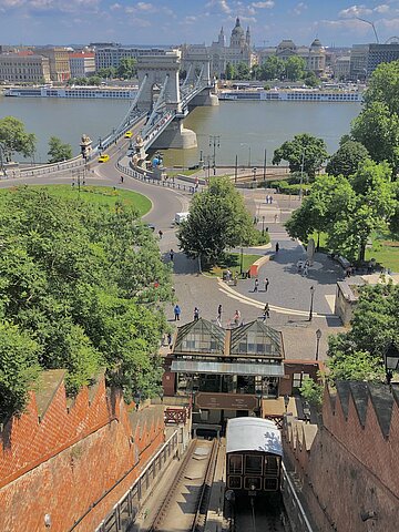 Standseilbahn zur Fischerbastei.