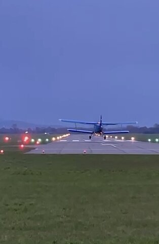 1 Meter vor touchdown.