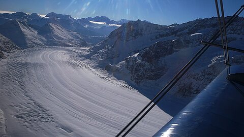 Linkerhand das Eggishorn.