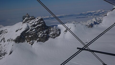 Im Anflug auf das Jungfraujoch.