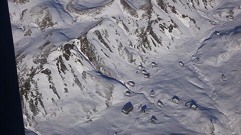 Engstlensee und der wenige Schnee.