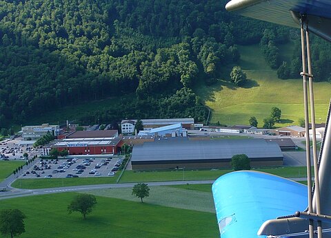 Ein letzter Blick auf die Pilatus Flugzeugwerke.