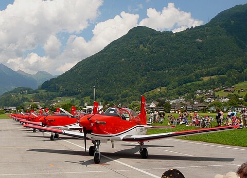 Pilatus PC-7 des PC-7-Teams.