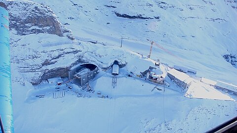 Baustelle von der Jungfrau Bahn.