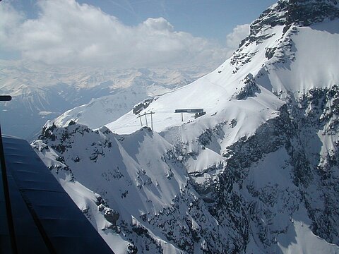 Obere Skiliftstation vom Skigebiet Lötschental.