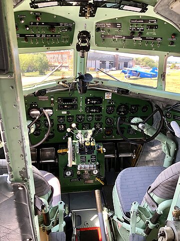 Aus dem Cockpit der Li2.