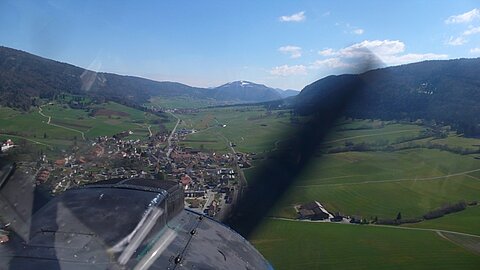 Im Anflug auf den Segelglugplatz.