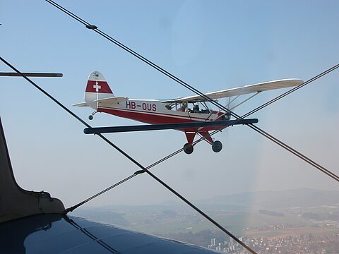 Aus dem Piper wird die AN-2 fotografiert.