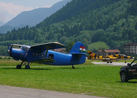 Nach der Landung.