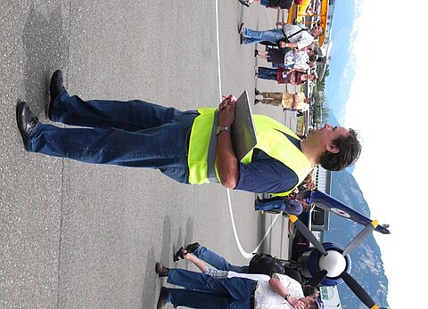 Martin Horr sucht unsere Passagiere.
