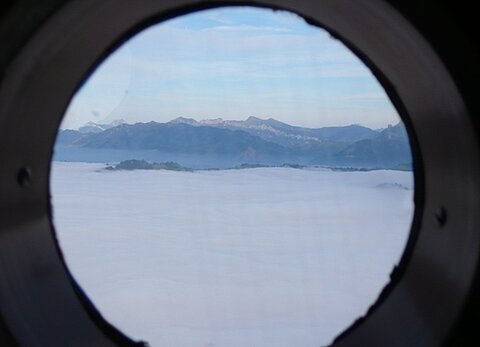 Auch auf dieser Seite nur Wolcken (links Pilatus).
