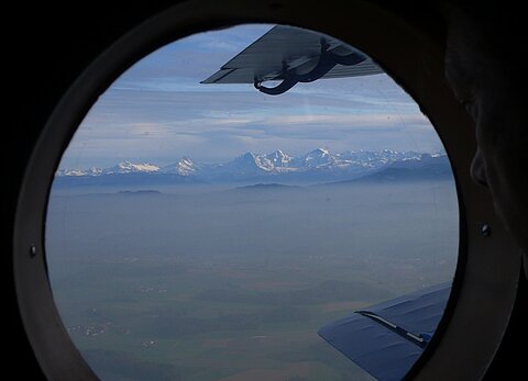 Überflug von Grenchen nach Gruyères.
