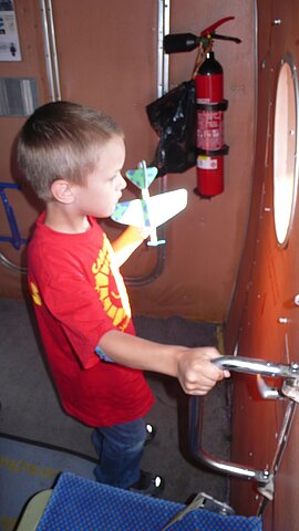 Das Flugzeug im Flugzeug.