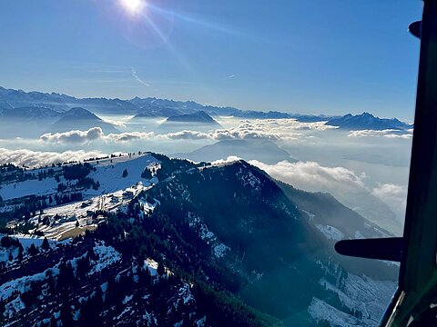 Ausläufer vom Rigi, Bürgenstock und Pilatus.