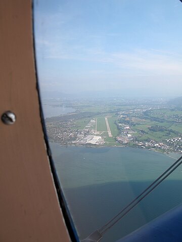Im Anflug auf St. Gallen Altenrhein.