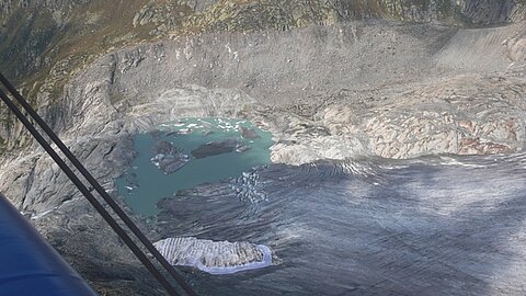 Über dem Rhonegletscher.