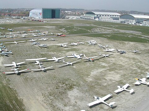 Vor der Landung in Friedrichshafen.