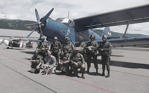 Gruppenbild vor dem Einsatz.