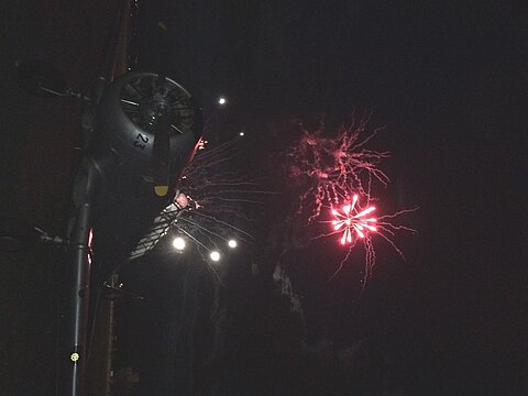 Am Abend gab es ein Feuerwerk.