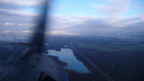Beim Anflug auf Freiburg kam die Sonne noch zum Vorschein.