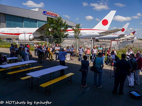 Flugzeuge für den Innenausbei bei Jet Aviation.