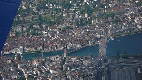 Kappelbrücke in Luzern.