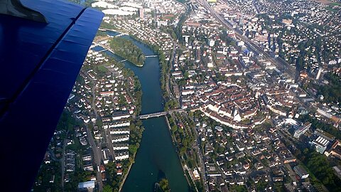 Die Altstadt von Aarau klein aber fein.