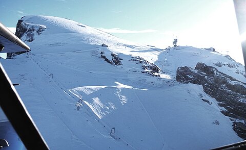 Skifahrer am Titlis.