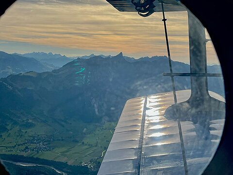 Stockhoren im Abendlicht.