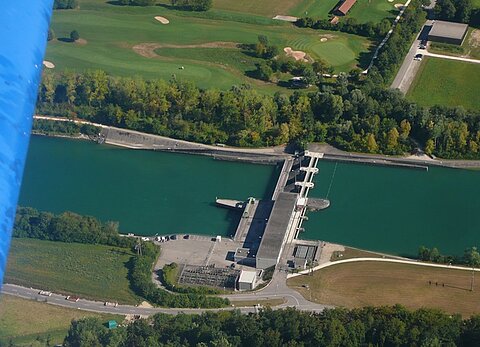 Wasserkraftwerk.