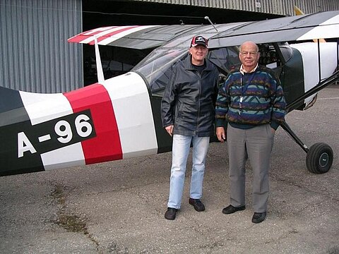 Hansruedi und Passagier Markus Schmocker.