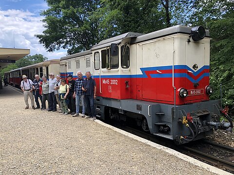 Fahrt mit der Kindereisenbahn.