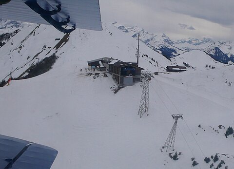 Skigebiet oberhalb Zweisimmen.