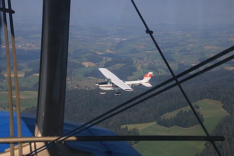 Auf dem Rückflug nach Grenchen.