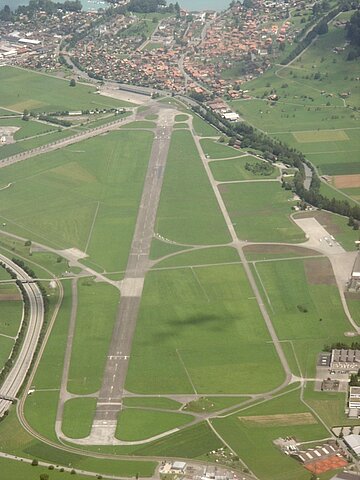 Ehemaliger Militärflugplatz Interlaken.