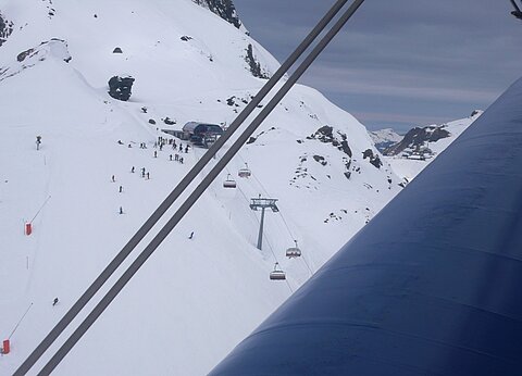 Bergstation Lauberhornbahn.