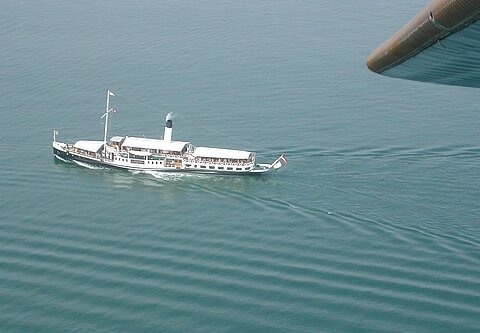 Raddampfer auf dem Bodensee.