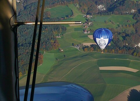 Ein Heisluftballon.