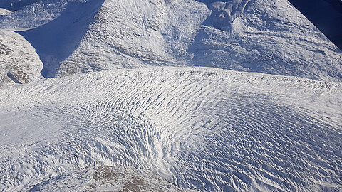 Gletscherspalten vom Aletschgletscher.