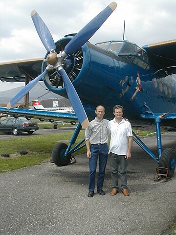 Ernö und Christoph in Grenchen.