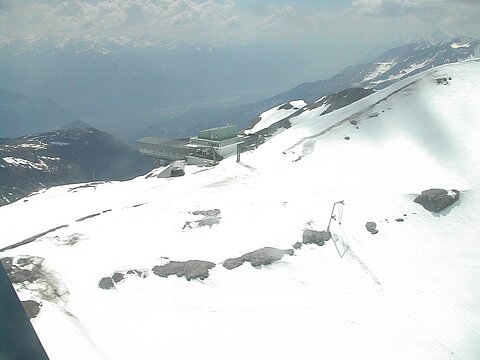 Bergstation von der Luftseilbahn Cran Montana.