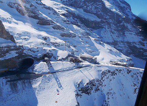 Baustelle oberhalb der kleinen Scheidegg.