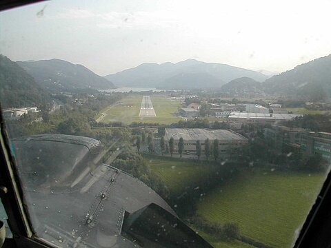 Anflug auf Lugano.