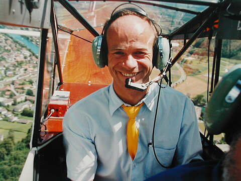 Einer der Piloten im Piper, Christoph.