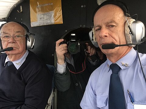 Unsere zwei Piloten.