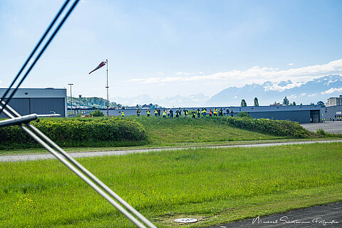Spotter fotografieren unsere Landung.
