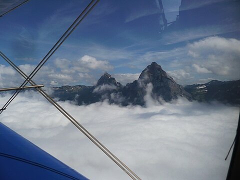 Bei den Mythen waren wir dann über den Wolken.