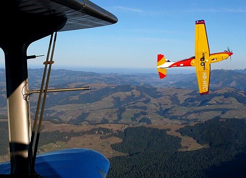 Ein eleganten Abschwung vom PC-7.