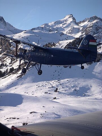 Aus der Sicht der Ju-52 Passagiere.
