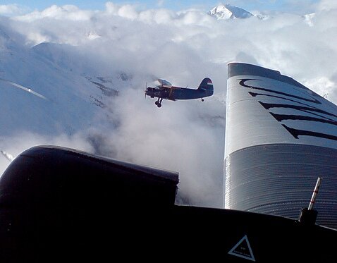 Nochmals ein Blick aus der Junkers Maschine.